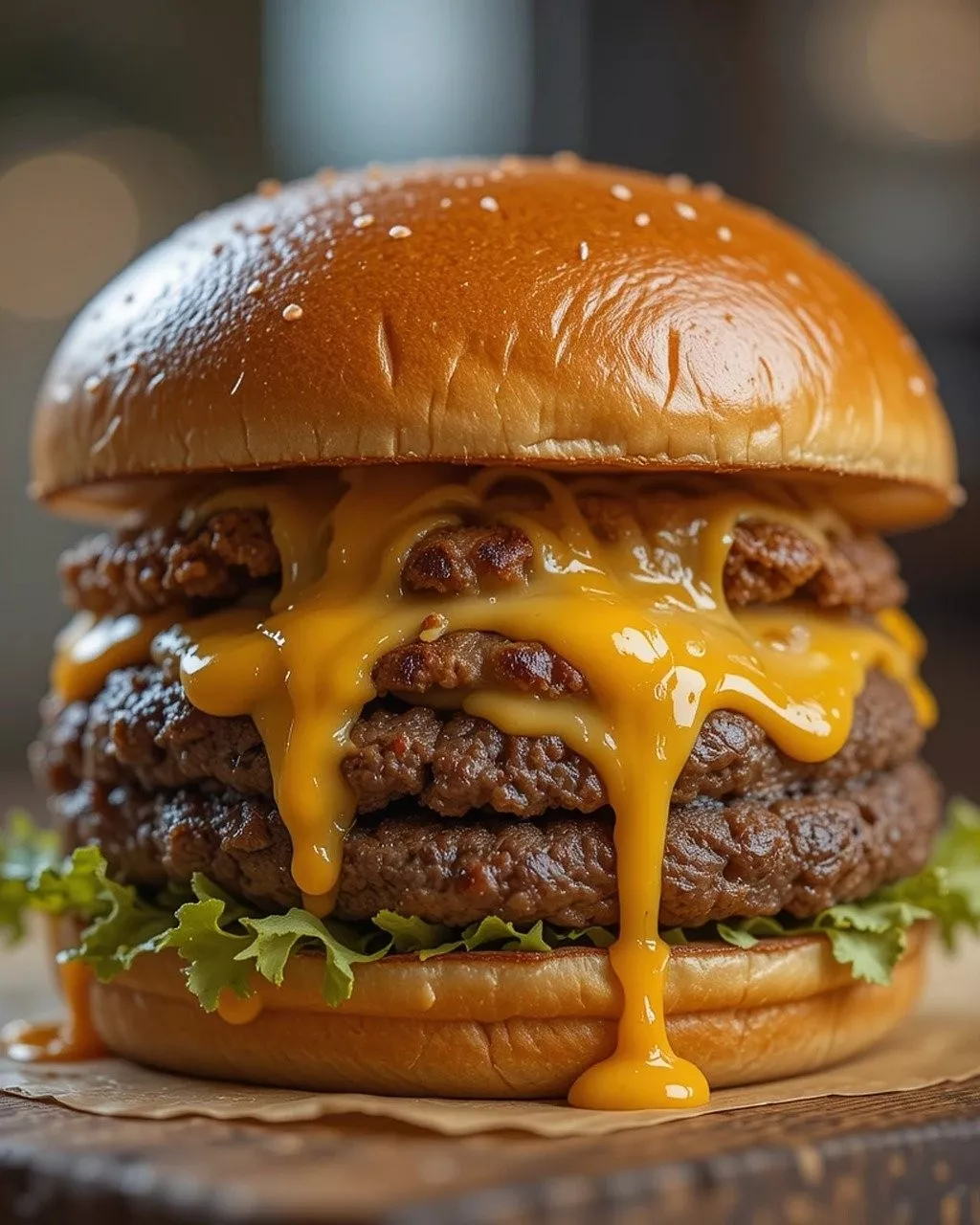 Freshly made burger from Pizza Roma in Conisbrough