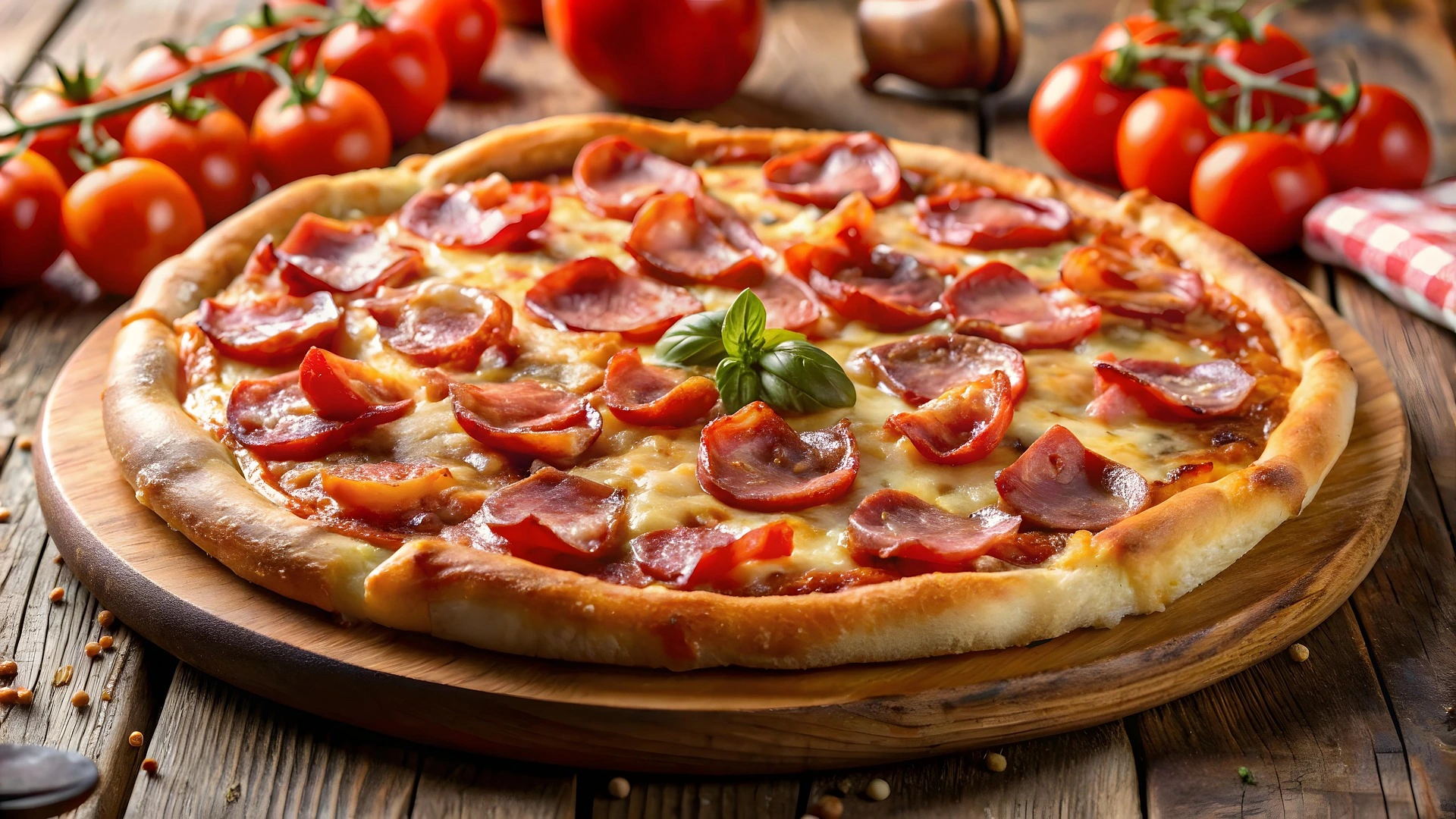 Freshly made pizza at Pizza Roma, Conisbrough